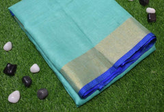 Pure linen plane saree SILK ZONE