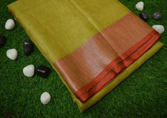 Pure linen plane saree SILK ZONE