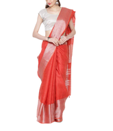 Pure linen plane saree SILK ZONE