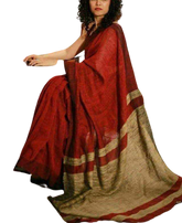 Pure linen plane saree SILK ZONE