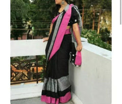 Pure linen plane saree SILK ZONE