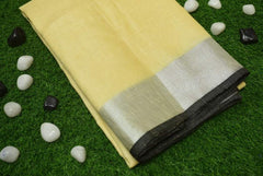 Pure linen plane saree SILK ZONE