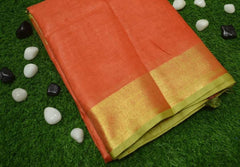 Pure linen plane saree SILK ZONE