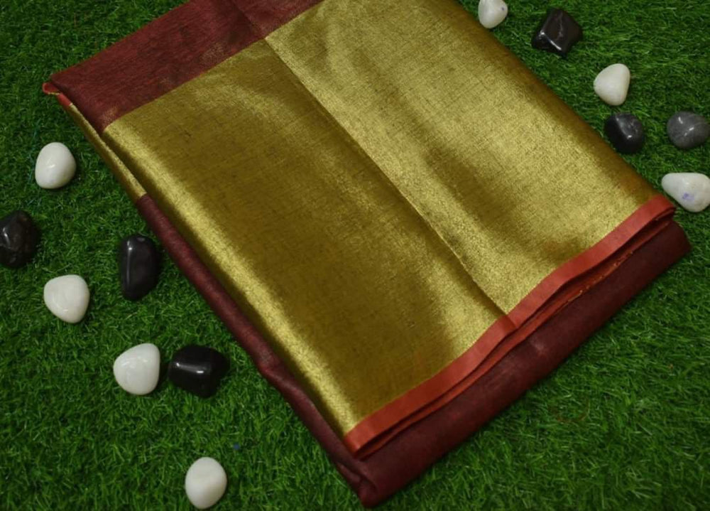 Pure linen plane saree SILK ZONE