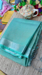 Pure linen plane saree SILK ZONE