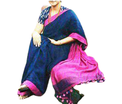 Pure linen plane saree SILK ZONE