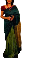 Pure linen plane saree SILK ZONE