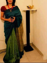 Pure linen plane saree SILK ZONE