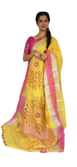 Linen cutwork design saree SILK ZONE