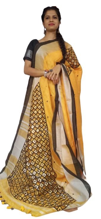 Linen cutwork design saree SILK ZONE