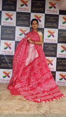 Khadi linen batik printed saree SILK ZONE