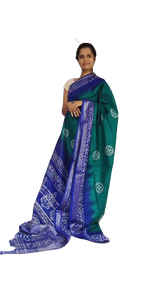 Khadi linen batik printed saree SILK ZONE