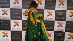 Khadi linen batik printed saree SILK ZONE