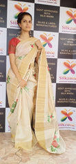 Pure Tussar Silk print saree