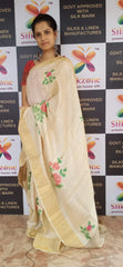 Pure Tussar Silk print saree
