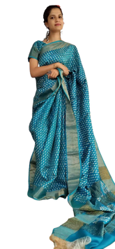 Pure Tussar Silk print saree