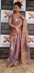 Pure Tussar Silk print saree