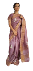 Pure Tussar Silk print saree