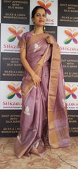 Pure Tussar Silk print saree