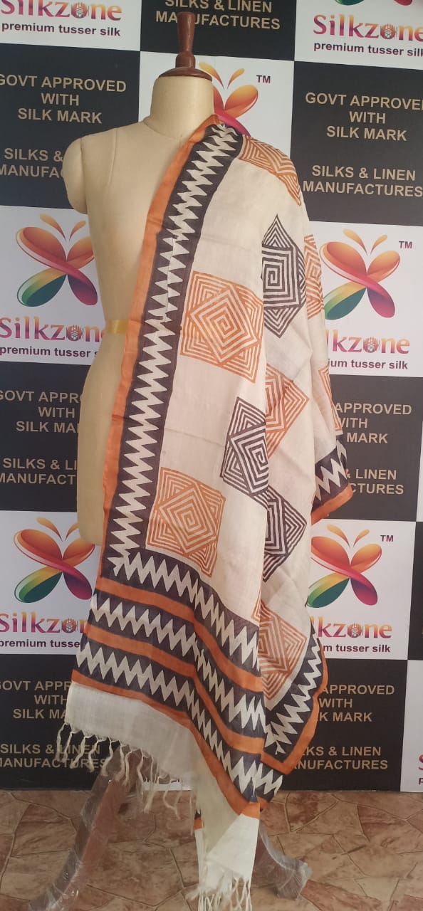 Tussar dupatta SILK ZONE