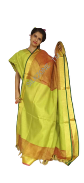 Tissue linen plane saree SILK ZONE