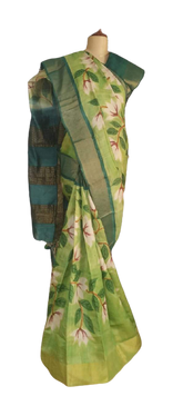 Pure Tussar Silk print saree
