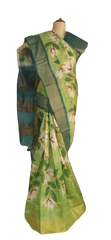 Pure Tussar Silk print saree
