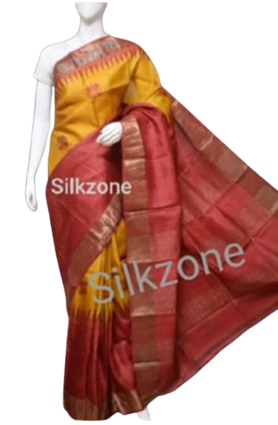 Pure Tussar Silk print saree