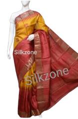 Pure Tussar Silk print saree