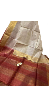 Pure Tussar Silk print saree