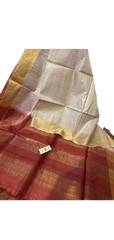 Pure Tussar Silk print saree