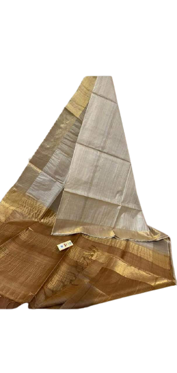 Pure Tussar Silk print saree