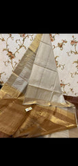 Pure Tussar Silk print saree