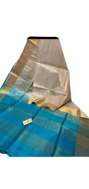 Pure Tussar Silk print saree
