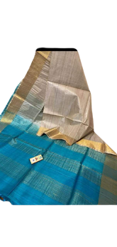 Pure Tussar Silk print saree