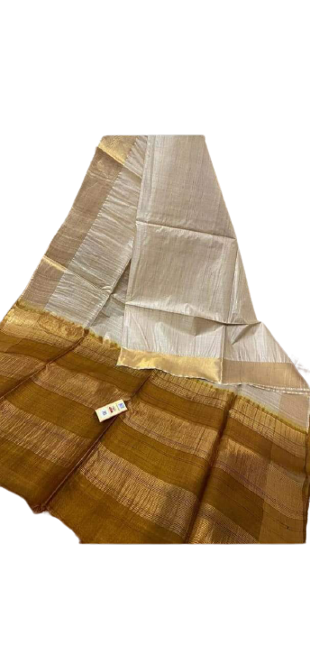 Pure Tussar Silk print saree