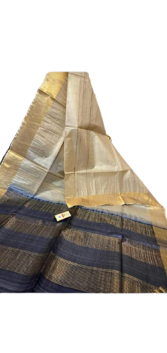 Pure Tussar Silk print saree