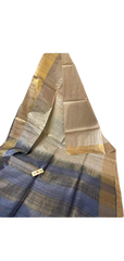 Pure Tussar Silk print saree