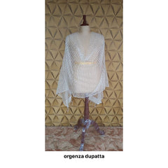 Organza jute dupatta M J HANDLOOMS