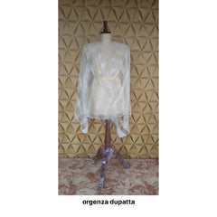 Organza jute dupatta M J HANDLOOMS