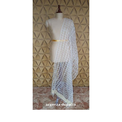 Organza jute dupatta M J HANDLOOMS