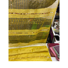 Organza jute dupatta M J HANDLOOMS