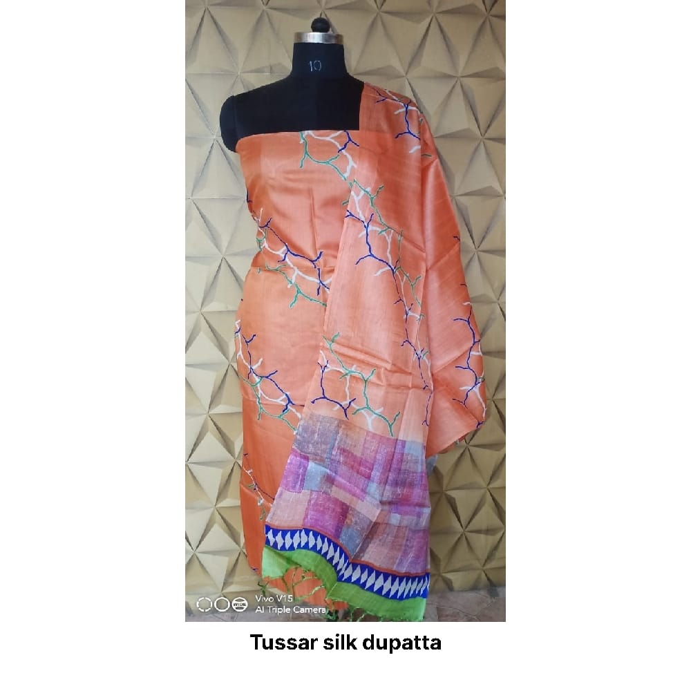 Tussar silk dupatta SILK ZONE