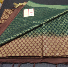 Soft silk zari buta Saree Taj