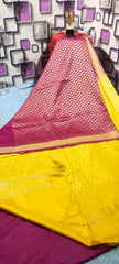 Soft silk zari buta saree Taj