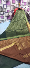 Soft silk zari buta saree Taj