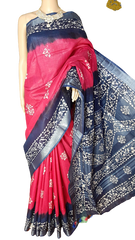 Khadi linen batik print saree MJ