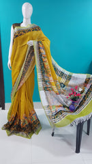 Linen digital print saree Yasir