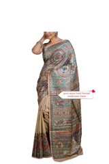 Pure tussar ghicha silk saree Manish