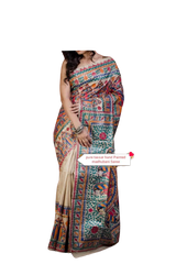 TUSSAR SILK PRINT SAREE